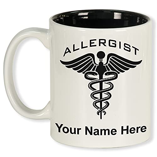 LaserGram Round Allergist Personalized | Customised Coffee Mug | 11 OZ