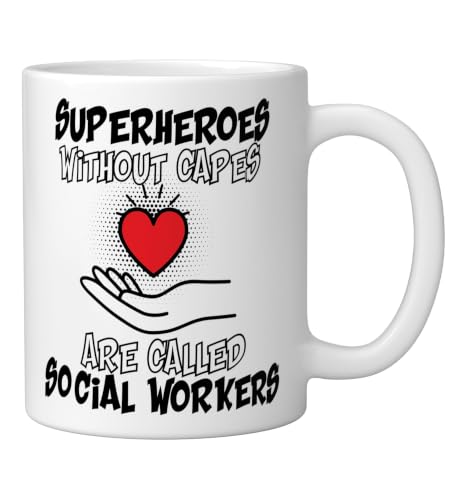 Superheroes Without Capes Are Social Worker | Ceramic Coffee Mug | 11 OZ