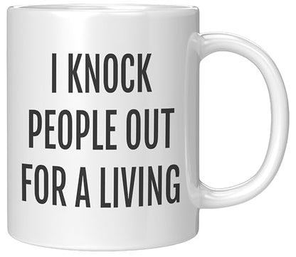 Coveted Goods Anesthesiologist I Knock People | Ceramic Coffee Mug | 11 OZ