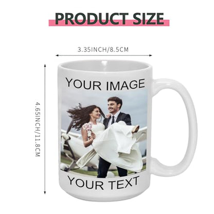 Custom with Photo Text Logo Personalized | Customised Coffee Mug | 11 OZ