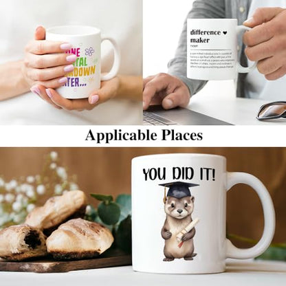 XQLZY You Did It Funny Congratulations | Ceramic Coffee Mug | 11 OZ