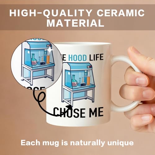 The Hood Life Chose Me Funny Science Lab Theme | Ceramic Coffee Mug | 11 OZ