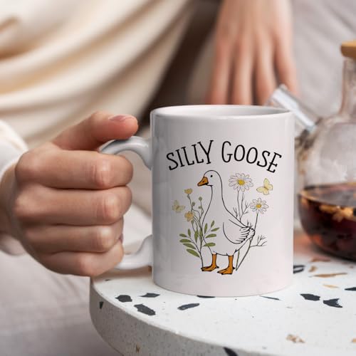 Cute Silly Goose Gifts for Women Funny | Ceramic Coffee Mug | 11 OZ