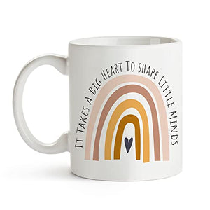 Fatbaby Teacher It Takes A Big Heart To Shape | Ceramic Coffee Mug | 11 OZ