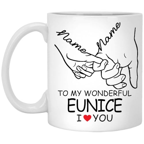Valentines Day Custom Name Eunice To My | Customised Coffee Mug | 11 OZ
