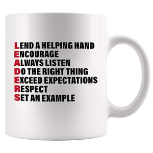 Leaders Acronym Leader Gifts For Women Men | Ceramic Coffee Mug | 11 OZ