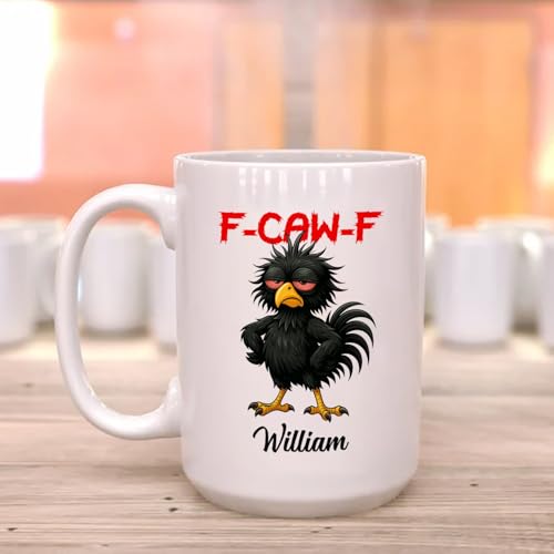 Customized Name Crow Humor Gift For | Customised Coffee Mug | 11 OZ