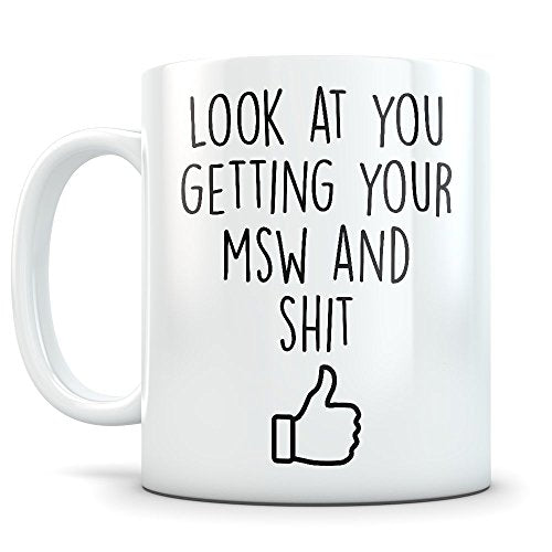 MSW Graduation Gifts Future Master of Social | Ceramic Coffee Mug | 11 OZ