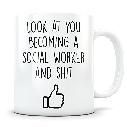 Social Worker Graduation Gift Graduate Funny | Ceramic Coffee Mug | 11 OZ