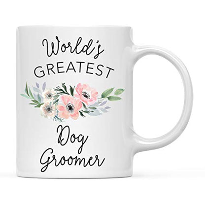 Gift for Women World s Greatest Dog Groomer | Ceramic Coffee Mug | 11 OZ