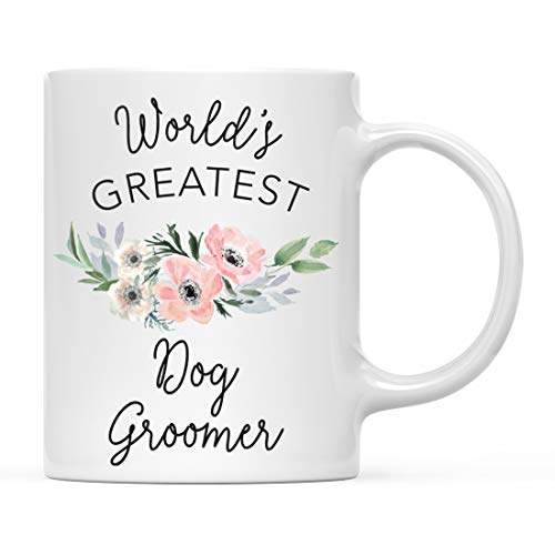 Gift for Women World s Greatest Dog Groomer | Ceramic Coffee Mug | 11 OZ