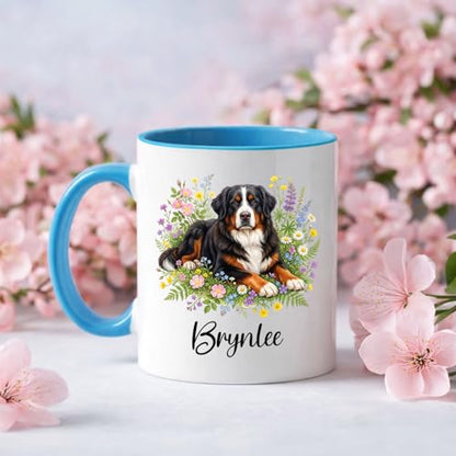 Customized Bernese Mountain with Name | Customised Coffee Mug | 11 OZ
