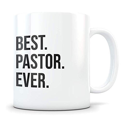 Funny Pastor Gifts Best Reverend Thank You | Ceramic Coffee Mug | 11 OZ