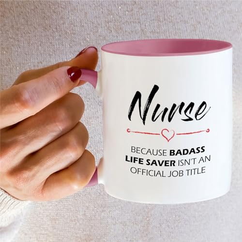 Funny Nurse cause Badass Life Saver Graduate | Ceramic Coffee Mug | 11 OZ