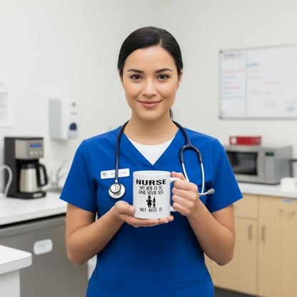 Funny Nurse Definition Cute Birthday Present | Ceramic Coffee Mug | 11 OZ