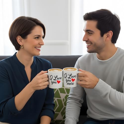 Veracco I Love You More For Her His Birthday | Ceramic Coffee Mug | 11 OZ
