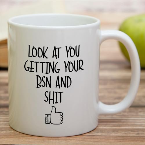 Funny Nurse BSN Bachelor of Science in Nursing | Ceramic Coffee Mug | 11 OZ