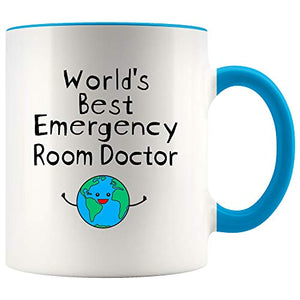 World s Best Emergency Room Doctor with Color | Ceramic Coffee Mug | 11 OZ