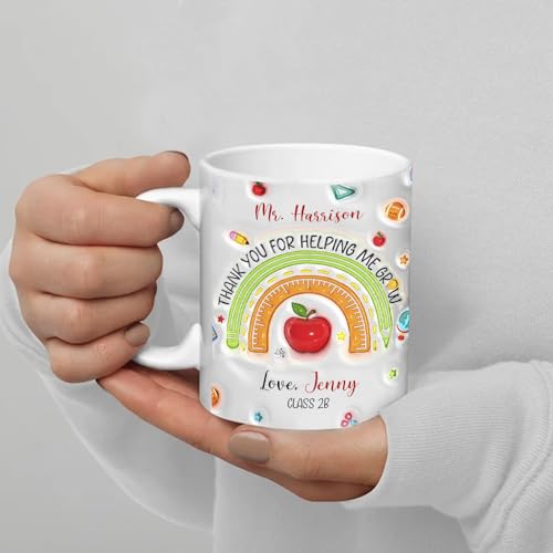 Thank You For Helping Me Grow Personalized | Customised Coffee Mug | 11 OZ