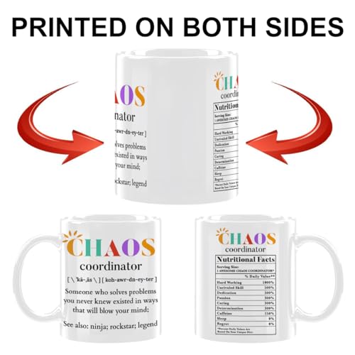 Chaos Coordinator Gifts Appreciation for Boss | Ceramic Coffee Mug | 11 OZ