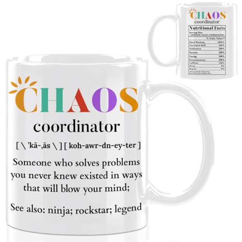 Chaos Coordinator Gifts Appreciation for Boss | Ceramic Coffee Mug | 11 OZ