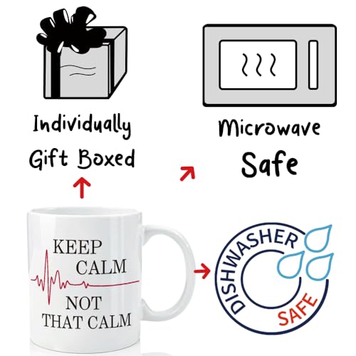 VLUG Keep Calm Not that Funny Gift for Nurse | Ceramic Coffee Mug | 11 OZ