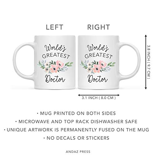 Gift for Women World s Greatest Doctor | Ceramic Coffee Mug | 11 OZ
