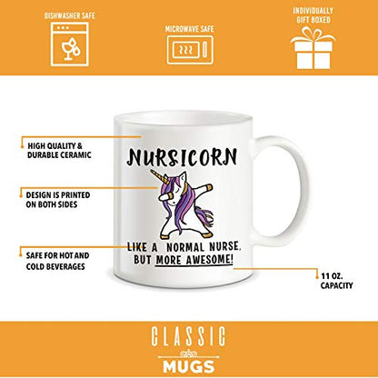 Nursicorn Funny Nurse Gifts Gag Gift Ideas for | Ceramic Coffee Mug | 11 OZ