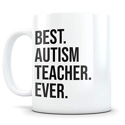 Funny Autism Teacher Gifts Best ASD Thank You | Ceramic Coffee Mug | 11 OZ