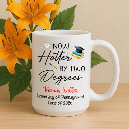 Now Hotter By Two Degree Customized Name | Customised Coffee Mug | 11 OZ