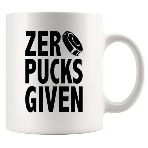 Zero Pucks Given Hockey Gifts For Men Women | Ceramic Coffee Mug | 11 OZ