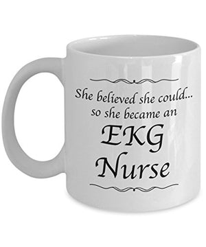 EKG Nurse Gifts She Believed Could Desk Decor | Ceramic Coffee Mug | 11 OZ
