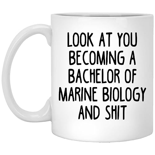 Bachelor Of Marine Biology graduation gift for | Ceramic Coffee Mug | 11 OZ