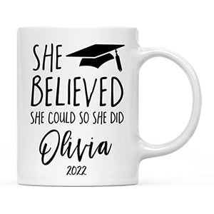 Personalized Custom Graduation Gift She | Customised Coffee Mug | 11 OZ