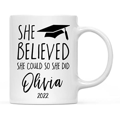 Personalized Custom Graduation Gift She | Customised Coffee Mug | 11 OZ