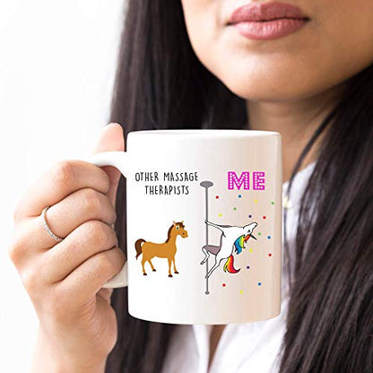 Massage Therapist Unicorn Masseuse Gifts For | Ceramic Coffee Mug | 11 OZ