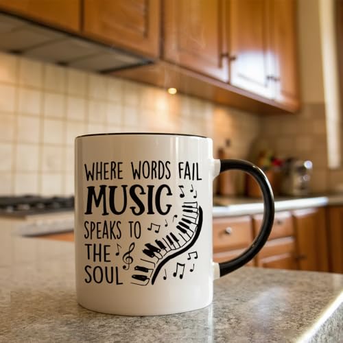 Teacher Appreciation Gift for Music Women Men | Ceramic Coffee Mug | 11 OZ
