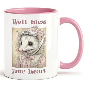 Bless Your Heart Opossum Lover Gift Country | Ceramic Coffee Mug | 11 OZ