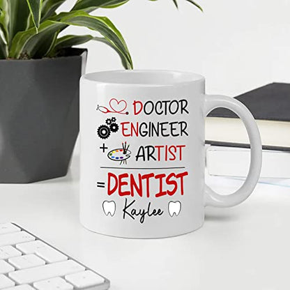 Personalized Customized Dentist Name Gift | Customised Coffee Mug | 11 OZ