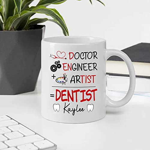 Personalized Customized Dentist Name Gift | Customised Coffee Mug | 11 OZ