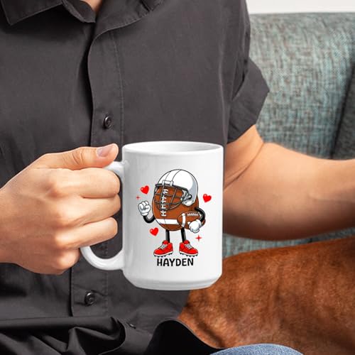 Football Player Gift For Sport Lovers Him | Customised Coffee Mug | 11 OZ