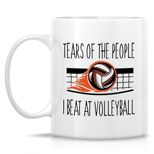 Funny Tears of the People I Beat at Volleyball | Ceramic Coffee Mug | 11 OZ
