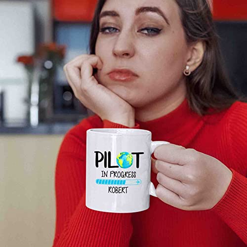 Personalized Pilot Gifts For Airplane | Customised Coffee Mug | 11 OZ