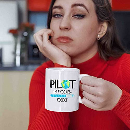 Personalized Pilot Gifts For Airplane | Customised Coffee Mug | 11 OZ