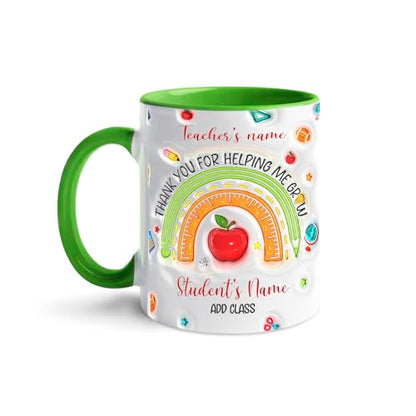 Thank You For Helping Me Grow Personalized | Customised Coffee Mug | 11 OZ