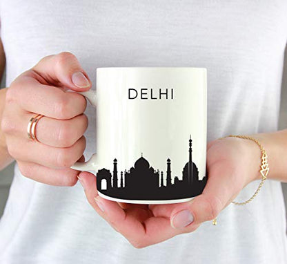 Tourist Travel Souvenir Gift Delhi India | Ceramic Coffee Mug | 11 OZ