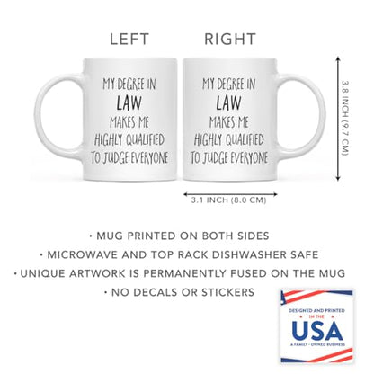 Graduation Gift My Degree in Law Makes me | Ceramic Coffee Mug | 11 OZ