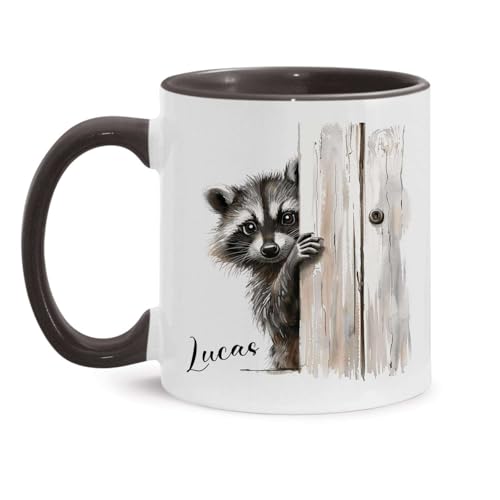 Personalized Raccoon Themed Accent | Customised Coffee Mug | 11 OZ