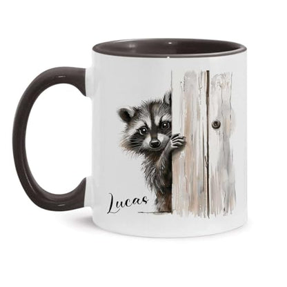 Personalized Raccoon Themed Accent | Customised Coffee Mug | 11 OZ