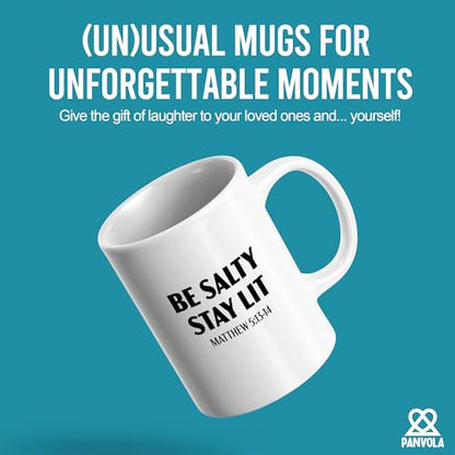 Be Salty Stay Lit Christian Gifts Bible Verse | Ceramic Coffee Mug | 11 OZ